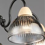 Люстра Reluce 69660-0.3-05 BK+WOOD, 5 ламп, 300 Вт, Е27, металл, дерево, до 30 кв.м