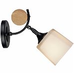 Бра Reluce 04217-0.2-01 BK светильник настенный, 60 Вт, Е27, металл, дерево, белый