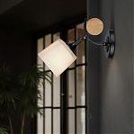 Бра Reluce 04217-0.2-01 BK светильник настенный, 60 Вт, Е27, металл, дерево, белый