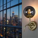 Бра Reluce 36363-0.2-01 5038GD настенный, 60 Вт, Е27, металл, стекло, темное золото