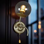 Бра Reluce 36363-0.2-01 5038GD настенный, 60 Вт, Е27, металл, стекло, темное золото