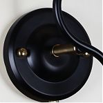 Бра Reluce 36364-0.2-01 BK+COP светильник настенный, 60 Вт, Е27, металл, стекло, черный с золотом