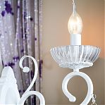 Бра Reluce 70550-0.2-01 WT светильник настенный, 40 Вт, Е14, металл, хрусталь, белый