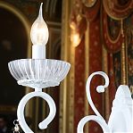 Бра Reluce 70550-0.2-01 WT светильник настенный, 40 Вт, Е14, металл, хрусталь, белый