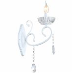 Бра Reluce 70550-0.2-01 WT светильник настенный, 40 Вт, Е14, металл, хрусталь, белый