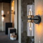 Бра Reluce 74671-0.2-02 светильник настенный, 40 Вт, Е14, металл, черный с золотом, до 4 кв.м