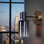 Бра Reluce 74677-0.2-01 светильник настенный, 40 Вт, Е14, металл, золотой с черным, до 2 кв.м