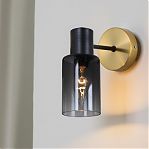 Бра Reluce 74677-0.2-01 светильник настенный, 40 Вт, Е14, металл, золотой с черным, до 2 кв.м