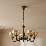 Люстра Reluce 04447-0.4-05, 5 ламп, E27, 200 Вт, стекло, до 10 кв.м