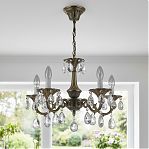 Люстра Reluce 09347-0.4-05, 5 ламп, E14, 200 Вт, хрусталь, до 10 кв.м