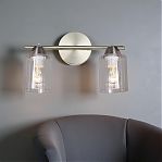 Люстра Reluce 12670-0.3-02 настенно-потолочная, 2 лампы, Е14, 80 Вт, стекло, до 12 кв.м