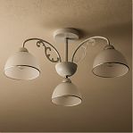 Люстра Reluce 62410-0.3-03 WH+CR, 3 лампы, E27, 180 Вт, стекло, до 18 кв.м