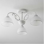 Люстра Reluce 62410-0.3-03 WH+CR, 3 лампы, E27, 180 Вт, стекло, до 18 кв.м