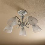 Люстра Reluce 74430-0.3-05, 5 ламп, E27, 200 Вт, стекло, до 10 кв.м