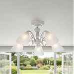 Люстра Reluce 74430-0.3-05, 5 ламп, E27, 200 Вт, стекло, до 10 кв.м