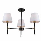 Люстра Illumico IL0185-3CSQ-24 BK AB CASTOR, 3 лампы, E14, 120 Вт, текстиль, до 18 кв.м
