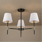 Люстра Illumico IL0185-3CSQ-24 BK AB CASTOR, 3 лампы, E14, 120 Вт, текстиль, до 18 кв.м