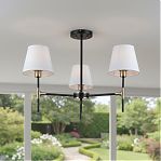 Люстра Illumico IL0185-3CSQ-24 BK AB CASTOR, 3 лампы, E14, 120 Вт, текстиль, до 18 кв.м