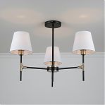Люстра Illumico IL0185-3CSQ-24 BK AB CASTOR, 3 лампы, E14, 120 Вт, текстиль, до 18 кв.м
