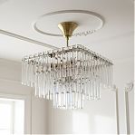 Люстра Illumico IL3535-5PSQ-25AB ELITE, 5 ламп, E14, 200 Вт, хрусталь, до 10 кв.м