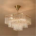 Люстра Illumico IL3535-5PSQ-25AB ELITE, 5 ламп, E14, 200 Вт, хрусталь, до 10 кв.м