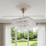 Люстра Illumico IL3535-5PSQ-25AB ELITE, 5 ламп, E14, 200 Вт, хрусталь, до 10 кв.м