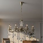 Люстра Illumico IL0185-3CSQ-24 BK AB Castor, 8 ламп, E14, 320 Вт, хрусталь, до 48 кв.м