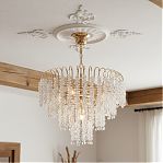 Люстра Reluce 98620-0.4-05 FGD, 5 ламп, E27, 300 Вт, хрусталь, до 15 кв.м