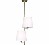 Люстра Illumico IL0803-2PSQ-26 AB DS, 2 лампы, E27, 80 Вт, текстиль, до 12 кв.м