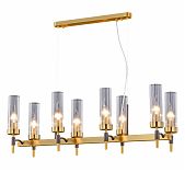 Люстра Illumico IL5177-8LLS-29 BRASS TUBO, 8 ламп, E14, 320 Вт, стекло, до 16 кв.м
