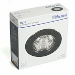 Светильник точечный Feron DL10 48464, потолочный, MR16, G5.3, 50 Вт, матовый черный 