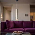 Светильник точечный Reluce 16005-0.9-001LD GU10 GD подвесной, 12 Вт, металл, акрил, золотой