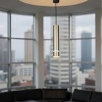 Светильник точечный Reluce 16005-0.9-001LD GU10 GD подвесной, 12 Вт, металл, акрил, золотой