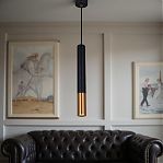 Светильник точечный Reluce 16032-0.9-001IL LED 5W BK+GD подвесной, 5 Вт, металл, черный с золотом