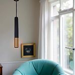 Светильник точечный Reluce 16032-0.9-001IL LED 5W BK+GD подвесной, 5 Вт, металл, черный с золотом