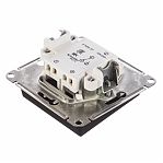 Переключатель AtlasDesign 1-клавишный проходной с подсветкой, карбон SchE ATN001061