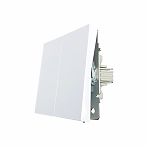 Выключатель двойной Lezard Zima 704-0288-101QC встраиваемый, пластик, белый