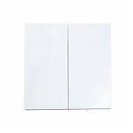 Выключатель двойной Lezard Zima 704-0288-101QC встраиваемый, пластик, белый