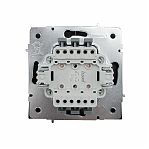 Выключатель двойной Lezard Zima 704-4288-101QC встраиваемый, пластик, черный бархат