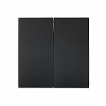 Выключатель двойной Lezard Zima 704-4288-101QC встраиваемый, пластик, черный бархат
