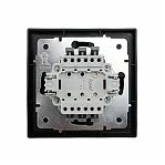 Выключатель проходной Lezard Zima 704-4288-105QC встраиваемый, черный бархат