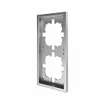 Рамка 2-местная Lezard Zima 704-7400-147 горизонтальная, пластик, серый матовый