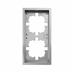 Рамка 2-местная Lezard Zima 704-7400-147 горизонтальная, пластик, серый матовый