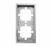 Рамка 2-местная Lezard Zima 704-7400-147 горизонтальная, пластик, серый матовый