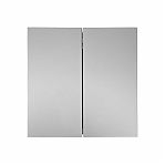 Выключатель двойной Lezard Zima 704-7488-101QC встраиваемый, пластик, серый матовый