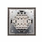 Выключатель проходной Lezard Zima 704-7488-105QC встраиваемый, серый матовый