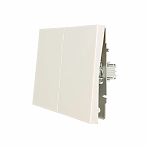 Выключатель двойной Lezard Zima 704-9088-101QC встраиваемый, слоновая кость