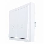 Выключатель проходной двойной Lezard Zima 704-0288-106QC, безвинтовой зажим, белый