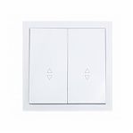Выключатель проходной двойной Lezard Zima 704-0288-106QC, безвинтовой зажим, белый