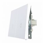 Выключатель проходной двойной Lezard Zima 704-0288-106QC, безвинтовой зажим, белый